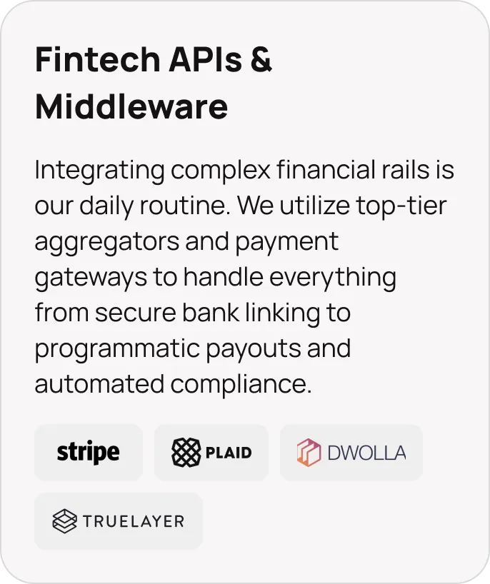 Fintech APIs & Middleware
