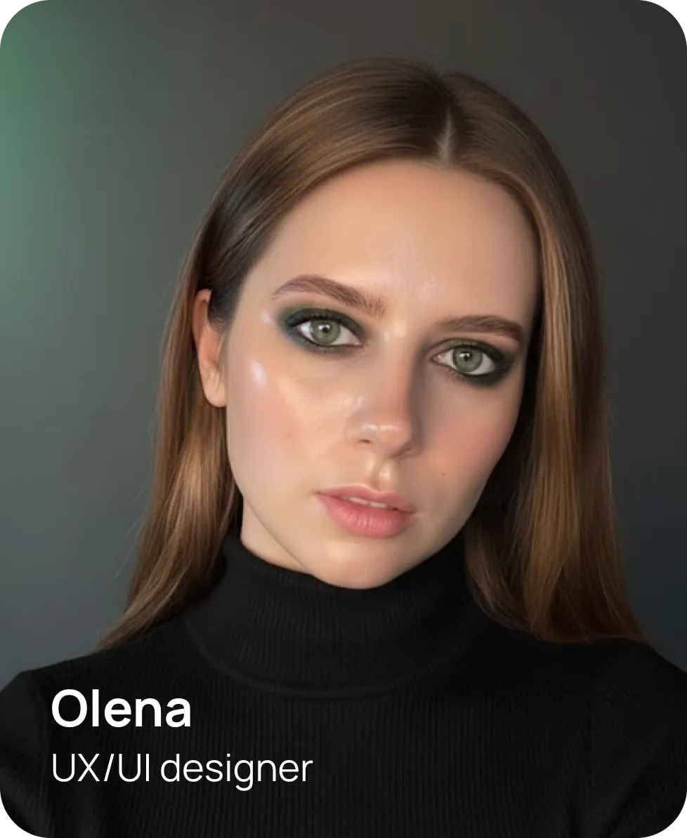 Olena - UX/UI designer at Brivex